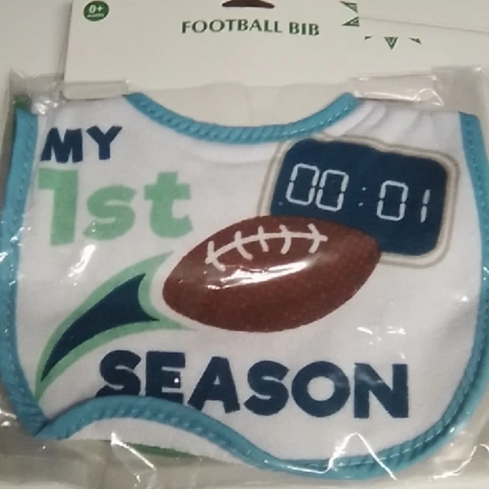 Source Unknown Football Theme Bibs - Brown, Green, Blue
